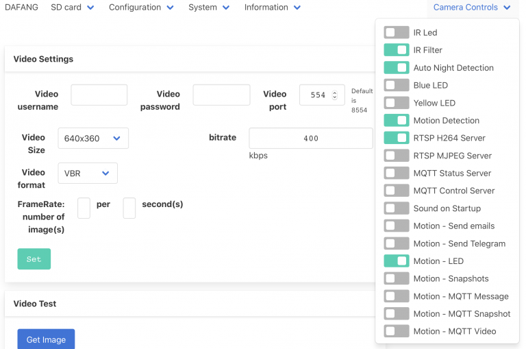 RTSP Flashing Wyze Cam V2 with DafangHacks firmware, Blue Iris Donn